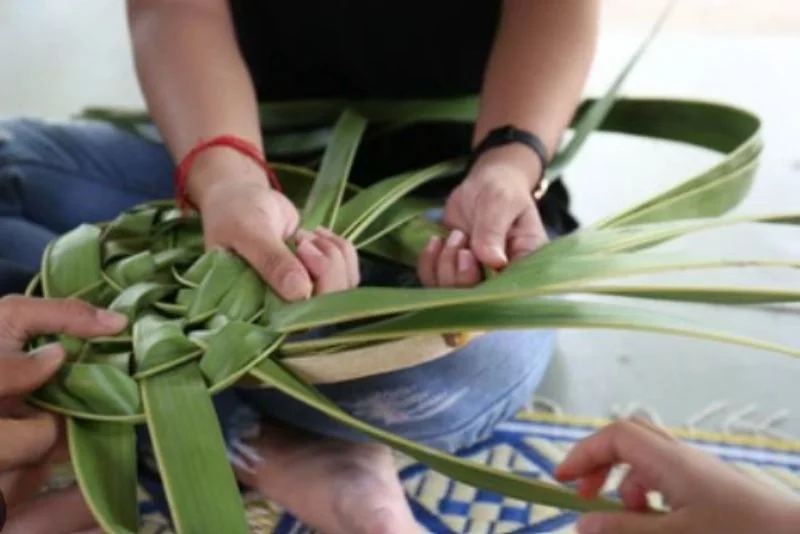 Palm leaf origami